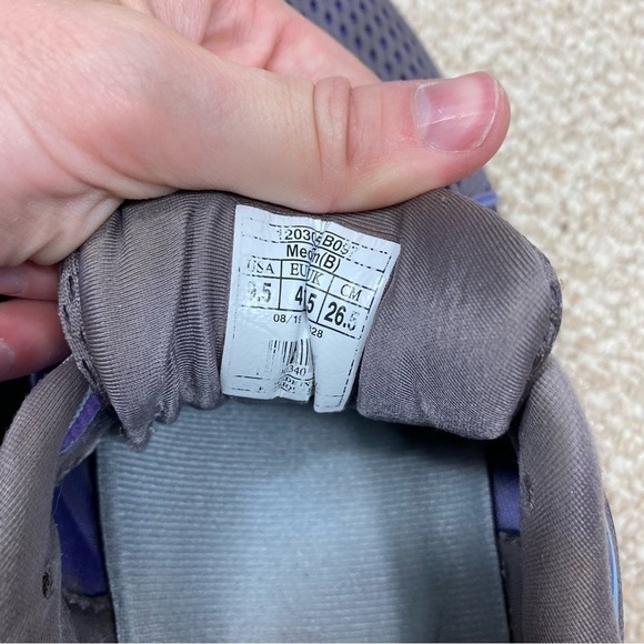 Brooks Ghost 12 Gray Blue Purple Running Shoes - Picture 7 of 8